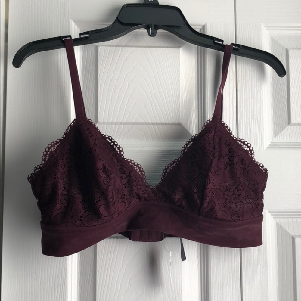 COPY - Burgundy soft lace bralette
